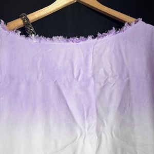 Ombre Dress In Lilac And White( M-L Size)