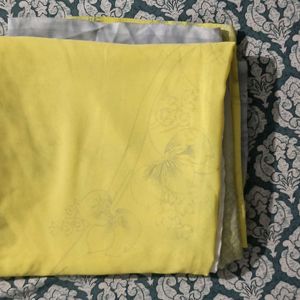 Women Yellow Printed Saree