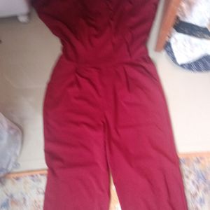 This Is Maroon Red Jumpsuit