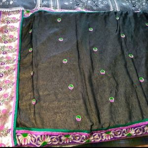 Partywear Saree In 2 Beautiful Colour Combination