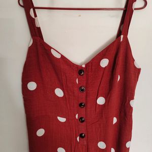 Polka Dot Print Jumpsuit