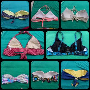 Like New Mix Size Branded Beach Bralette Set Of 8