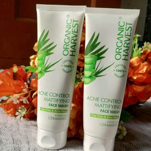 Combo Of 2 Organic Harvest Acne Control Facewash