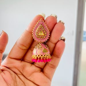 Pink Jhumka