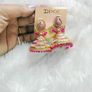 Pink Jhumka