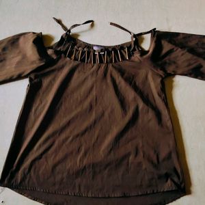 Olive Color Western Top