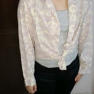 Women Printed Design Casual Open Shrug