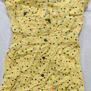 Baby Girl Wear Floral Yellow Frock 3 Set