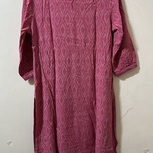 Max Pink Straight Kurthi