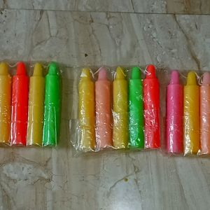 Multicolour Long Burning Candles