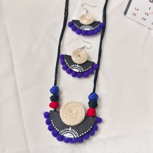 Handmade Fabric Necklace Set