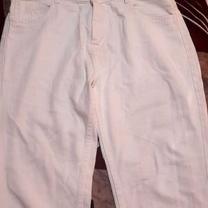 ZARA White Pant Size 30 Baggy