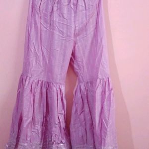 Lavender A Line Kurta Set With Sharara