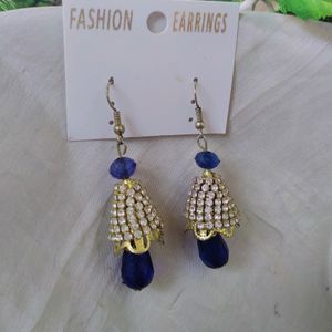 Blue Jhumka Earrings