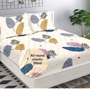 Combo Of5 Elastic Bedsheets With Pillow Cover