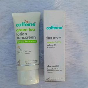 Mcaffeine Combo Of 2 (Vitamin C Serum & Sunscreen)
