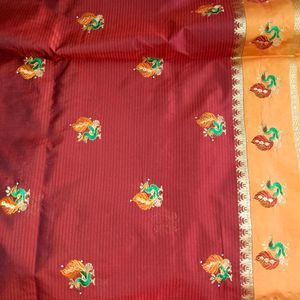 Peacock Design Saree