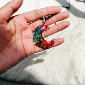 Moon Resin Pendant