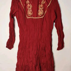 Dark Red Kurta