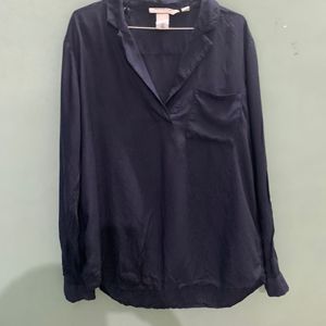 H&M Linen V Neck Shirt