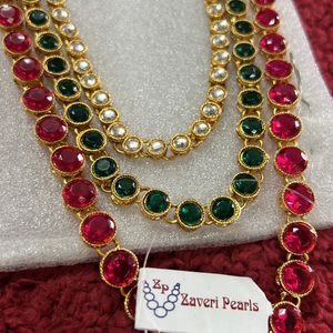 Zaveri Pearls Antique Gold Multi Layered Necklace