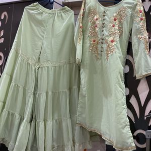 Georgette Full Gher Garara & Kurti