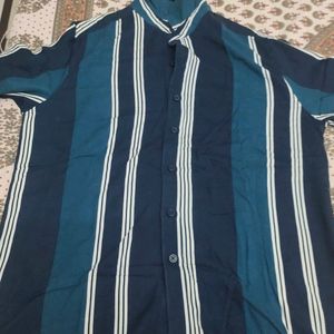 Blue Silk Shirt