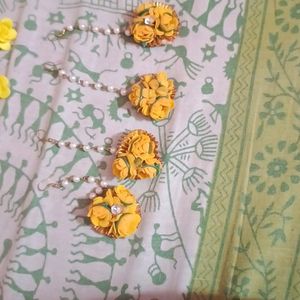 Artificial Haldi Jewellery Set