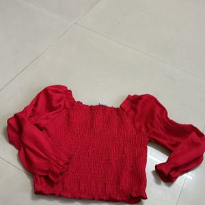 Hop Red Stretchable Girls Tpp 6-8 Years