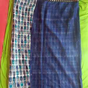 Party Wear Net Less Border Saree