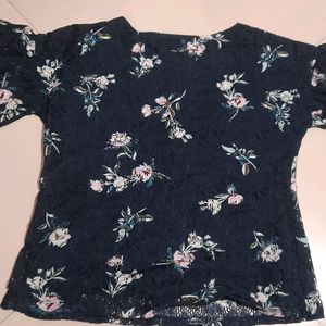 Blue Floral Top