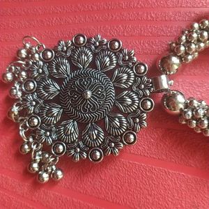 Oxidised Necklace With Earings