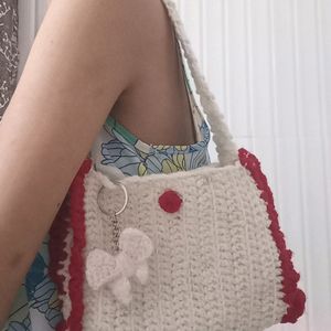 Hand Crochet Ruffle bag 🎀🌷