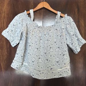 Off Shoulder Flowery Top