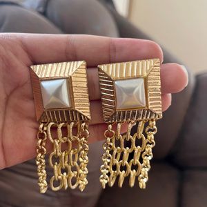 Chain Earrings -Golden