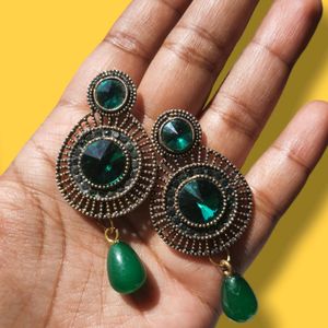 Green Stone Earrings