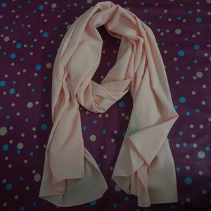 Peach Colour Bubble Textured Chiffon Hija