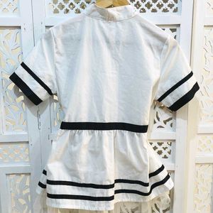 Pinterest Korean White & Black Top