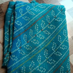 Bandhni Printed Saree No Blouse New Condition