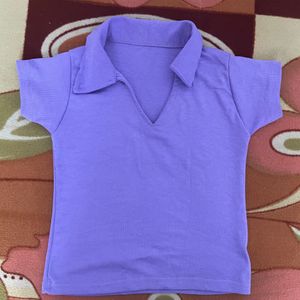 purple crop tshirt top