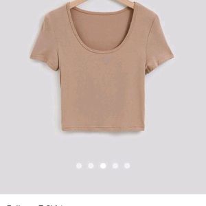 Beige Minimal Top