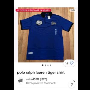 polo ralph lauren tiger Tshirt For Men Size XL