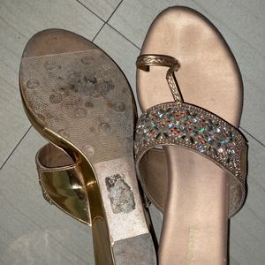 Mochi Embellished Wedge Heels