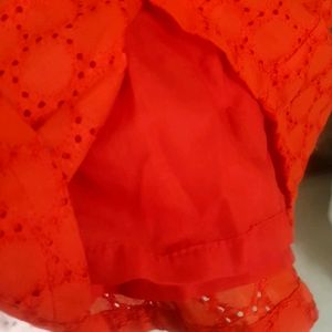 Red Cotton Frock