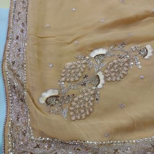 Pure Georget Handwork Sari