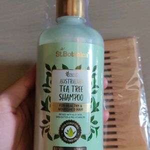 St.Botanica Tea Tree Shampoo & Wooden Comb Combo