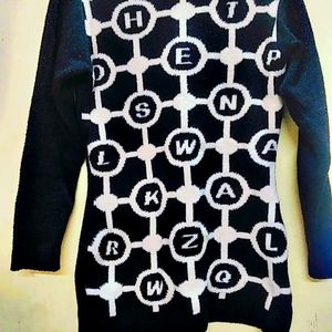 Unused  New Very Dark Black Winter Pretty Dres