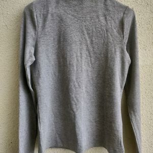 Grey Turtle Neck Top