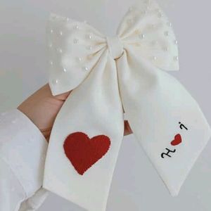 Hair Bow Clip With Letters