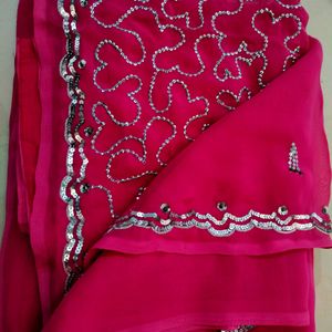 Heavy Handworked Designer Saree.